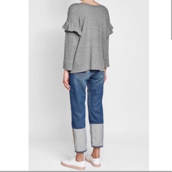 Current Elliot Grey Ruffle Sweater - Picture 2 of 5